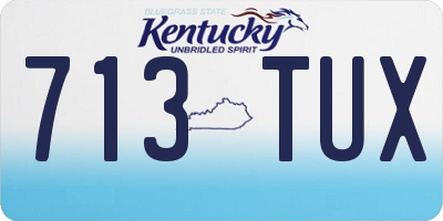 KY license plate 713TUX