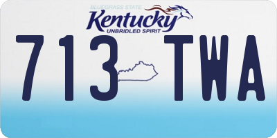 KY license plate 713TWA