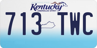KY license plate 713TWC