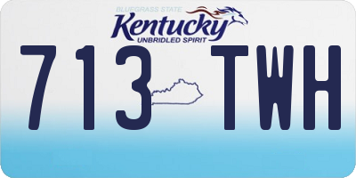 KY license plate 713TWH
