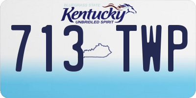 KY license plate 713TWP