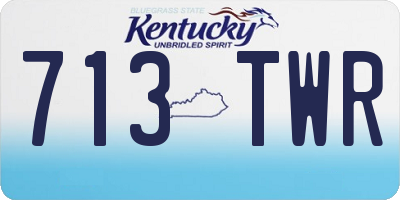 KY license plate 713TWR