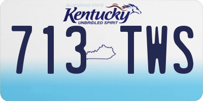 KY license plate 713TWS