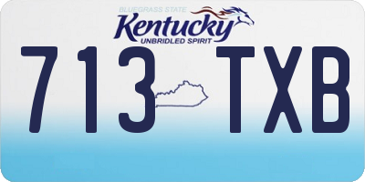 KY license plate 713TXB
