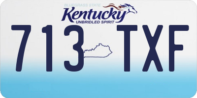 KY license plate 713TXF