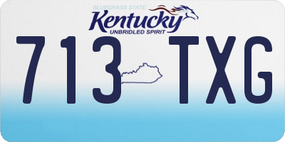 KY license plate 713TXG