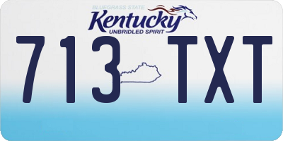 KY license plate 713TXT