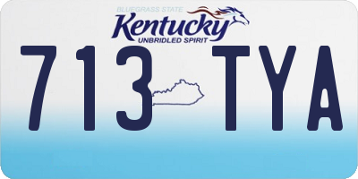 KY license plate 713TYA