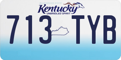 KY license plate 713TYB