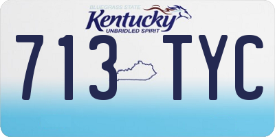 KY license plate 713TYC