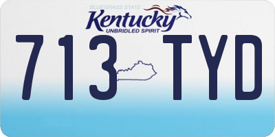 KY license plate 713TYD
