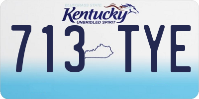KY license plate 713TYE