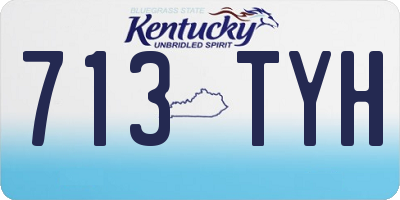 KY license plate 713TYH