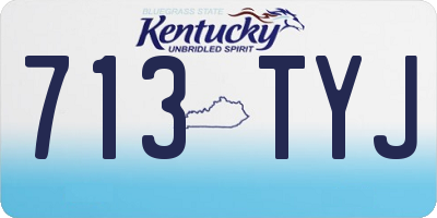 KY license plate 713TYJ