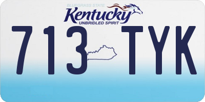 KY license plate 713TYK