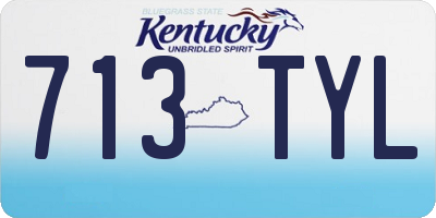 KY license plate 713TYL