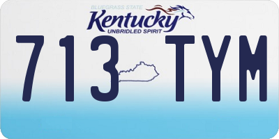 KY license plate 713TYM