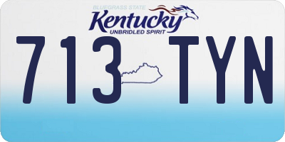 KY license plate 713TYN