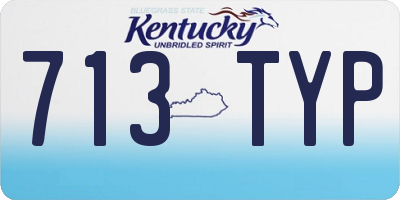 KY license plate 713TYP