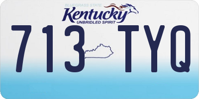 KY license plate 713TYQ