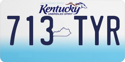 KY license plate 713TYR