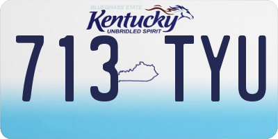 KY license plate 713TYU