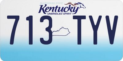 KY license plate 713TYV