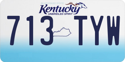 KY license plate 713TYW
