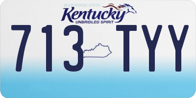 KY license plate 713TYY