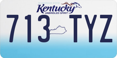 KY license plate 713TYZ