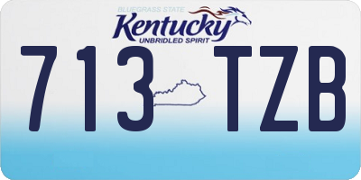 KY license plate 713TZB