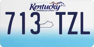 KY license plate 713TZL