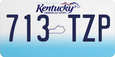 KY license plate 713TZP