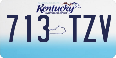 KY license plate 713TZV