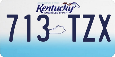 KY license plate 713TZX