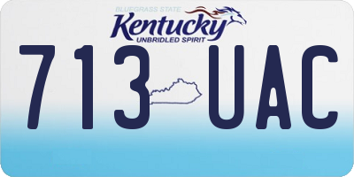 KY license plate 713UAC