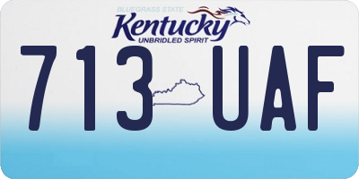 KY license plate 713UAF