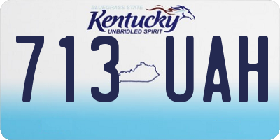 KY license plate 713UAH