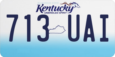 KY license plate 713UAI