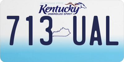 KY license plate 713UAL