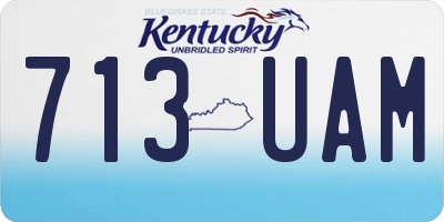 KY license plate 713UAM