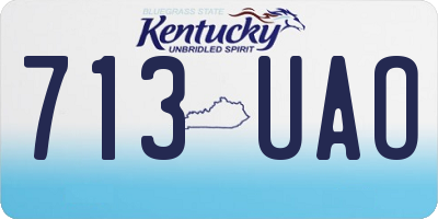 KY license plate 713UAO