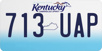 KY license plate 713UAP