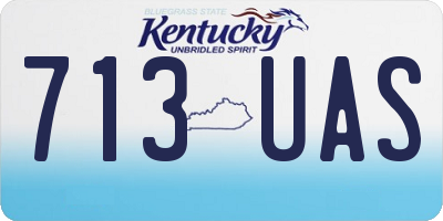 KY license plate 713UAS