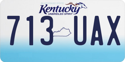 KY license plate 713UAX