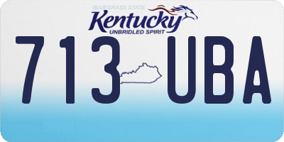 KY license plate 713UBA
