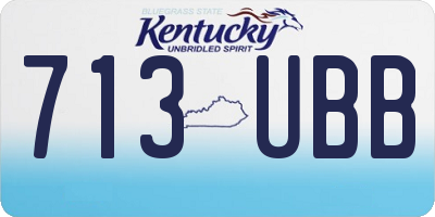 KY license plate 713UBB