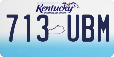 KY license plate 713UBM