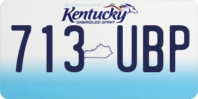KY license plate 713UBP