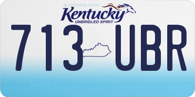 KY license plate 713UBR